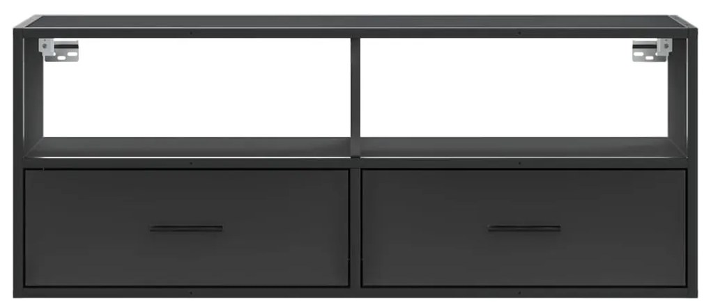 vidaXL Έπιπλο Τηλεόρασης Μαύρο 100x31x39,5 εκ. Επεξεργ. Ξύλο / Μέταλλο