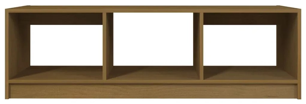 vidaXL Τραπεζάκι Σαλονιού Καφέ Μελί 110x50x34 εκ από Μασίφ Ξύλο Πεύκου
