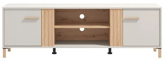 Έπιπλο Τηλεόρασης Belfort 3K2V Cashmere - Artisan Oak 164x40x52 εκ. 164x40x52 εκ.