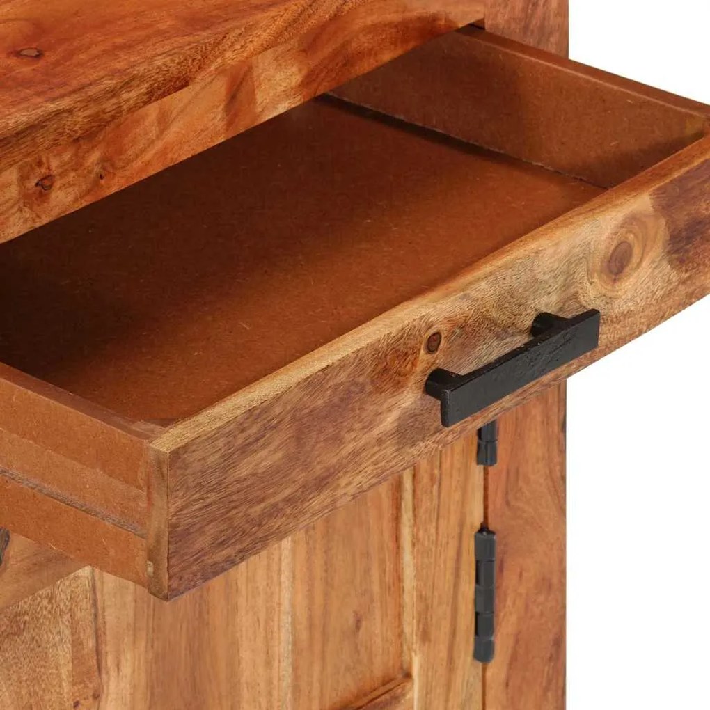 vidaXL Πλαϊνό γραφείο Καφέ 100 x 30 x 50 cm Μασίφ ξύλο ακακίας