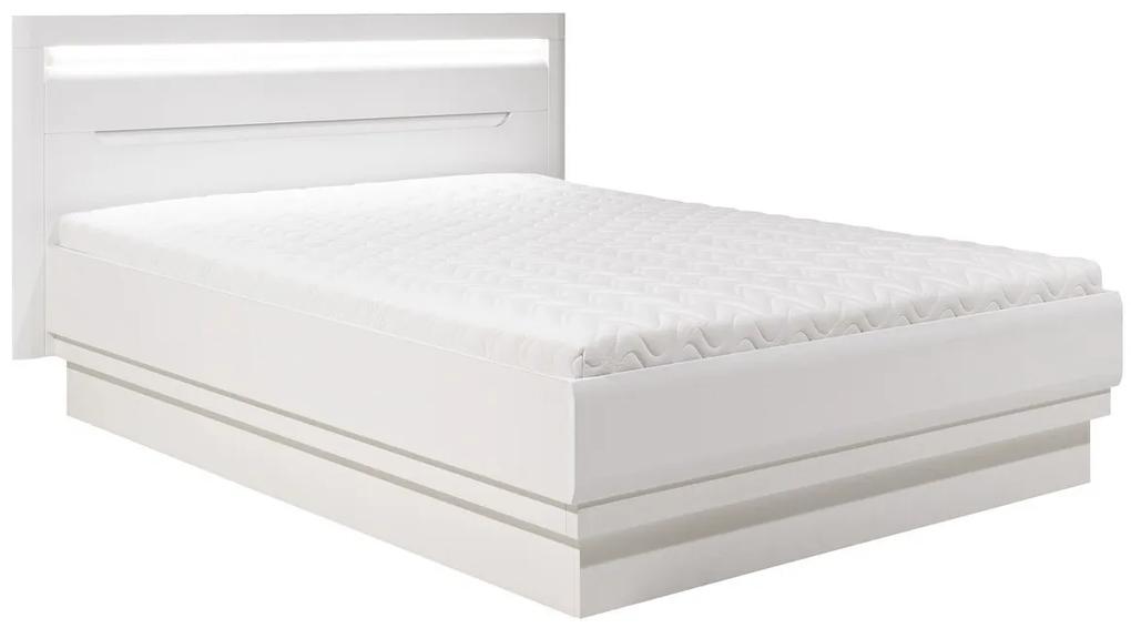 Κρεβάτι Orlando K117, Διπλό, Άσπρο, 160x200, Πλαστικοποιημένη μοριοσανίδα, Τάβλες για Κρεβάτι, 182x202x102cm | Epipla1.gr