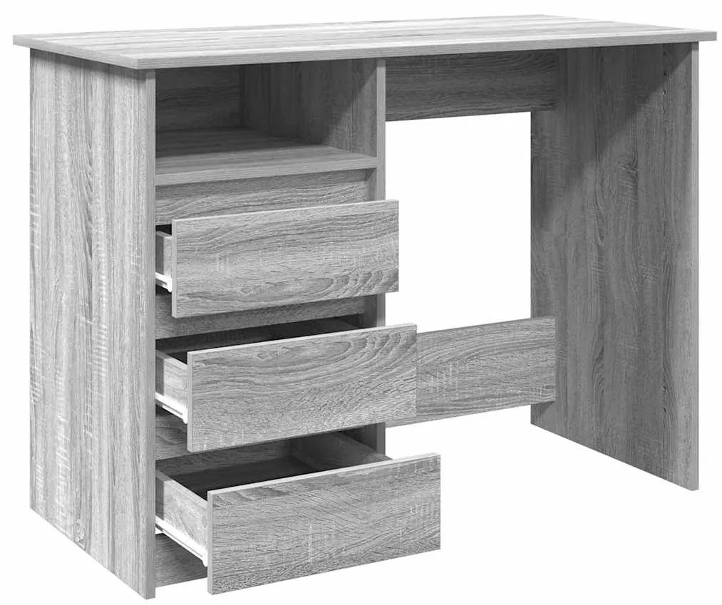 vidaXL Γραφείο Γκρι Sonoma 102x50x75 εκ. από Επεξεργασμένο Ξύλο
