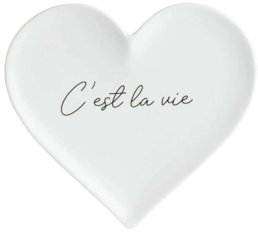 Πιάτο C'est La Vie RD0017017 15,5x15,1x1,2cm White-Black Raeder Πορσελάνη