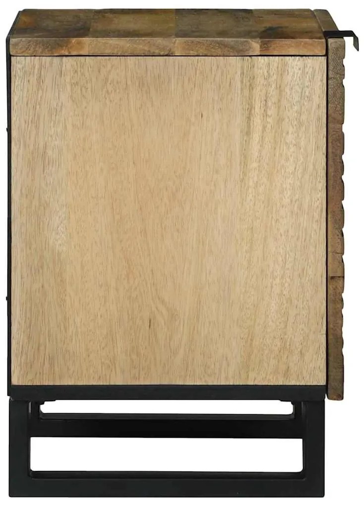 vidaXL Κομοδίνο 2 pcs Καφέ 40 x 33 x 46 εκ. Μασίφ ξύλο μάνγκο