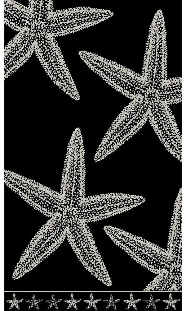 Πετσέτα Θαλάσσης Βελουτέ 203 Black DimCol Θαλάσσης 87x165cm 100% Βαμβάκι