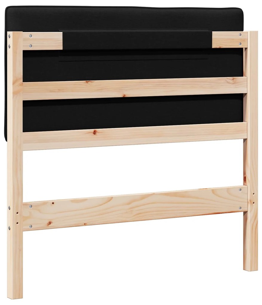 vidaXL Ταπετσαρισμένο κεφαλάρι με κεφαλάρι Καφέ και Μαύρο 100 cm