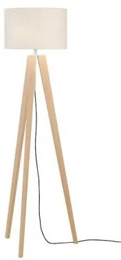 Επιδαπέδιο Φωτιστικό SHINE-WOOD E27 IP20 Φ54 Fischer Honsel-40479-Μπεζ 40479