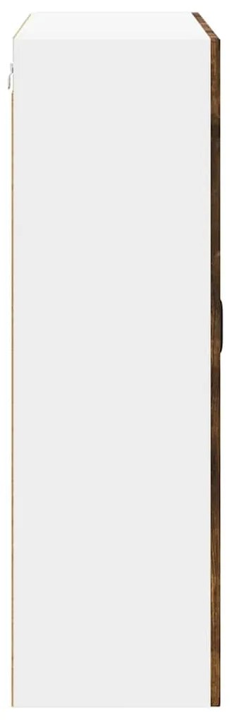 vidaXL Κρεμαστό ντουλάπι κουζίνας Καπνιστό Δρύς 80 x 31 x 100 εκ.