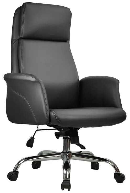 Καρέκλα γραφείου διευθυντή Derjio pakoworld pu σε μαύρη απόχρωση 68x66x115εκ