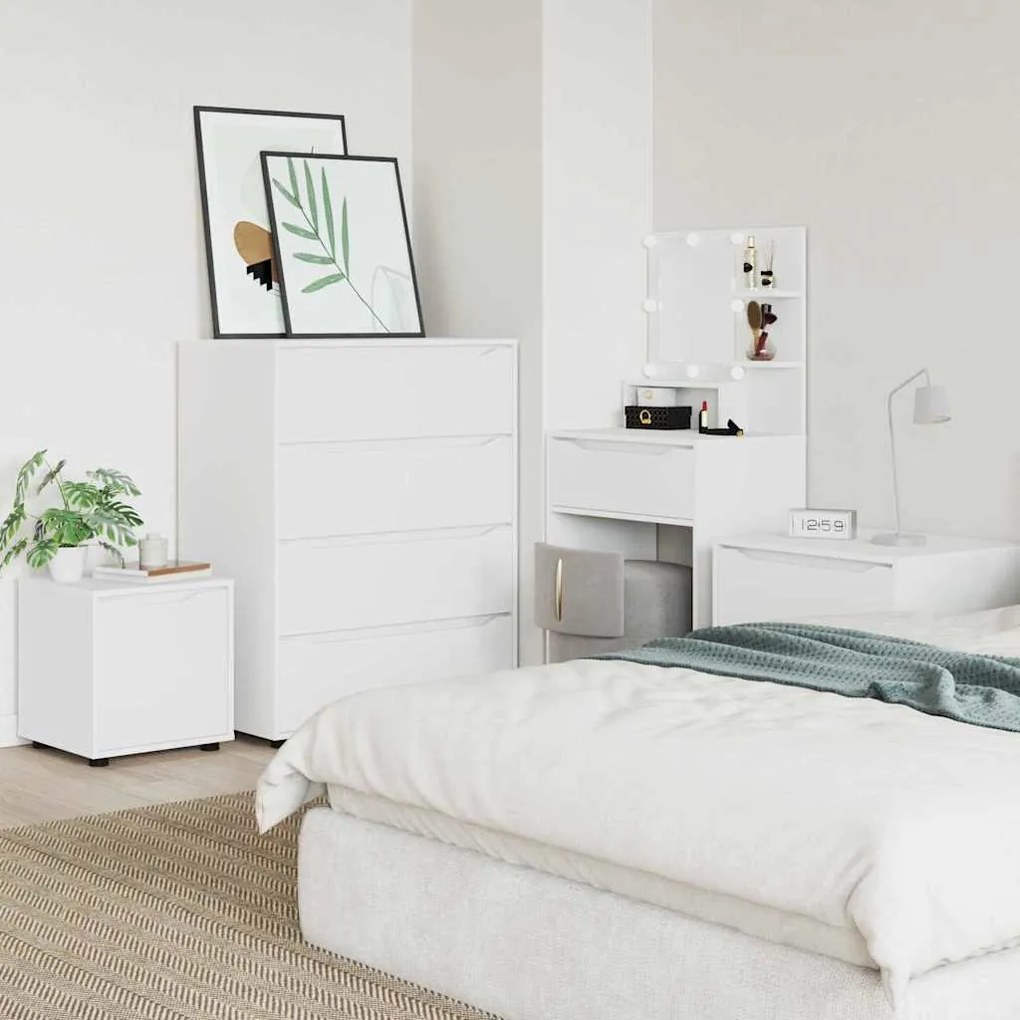 vidaXL Ντουλάπι Μπάνιου Λευκό 40,5 x 40 x 44 εκ Επεξεργασμένο ξύλο