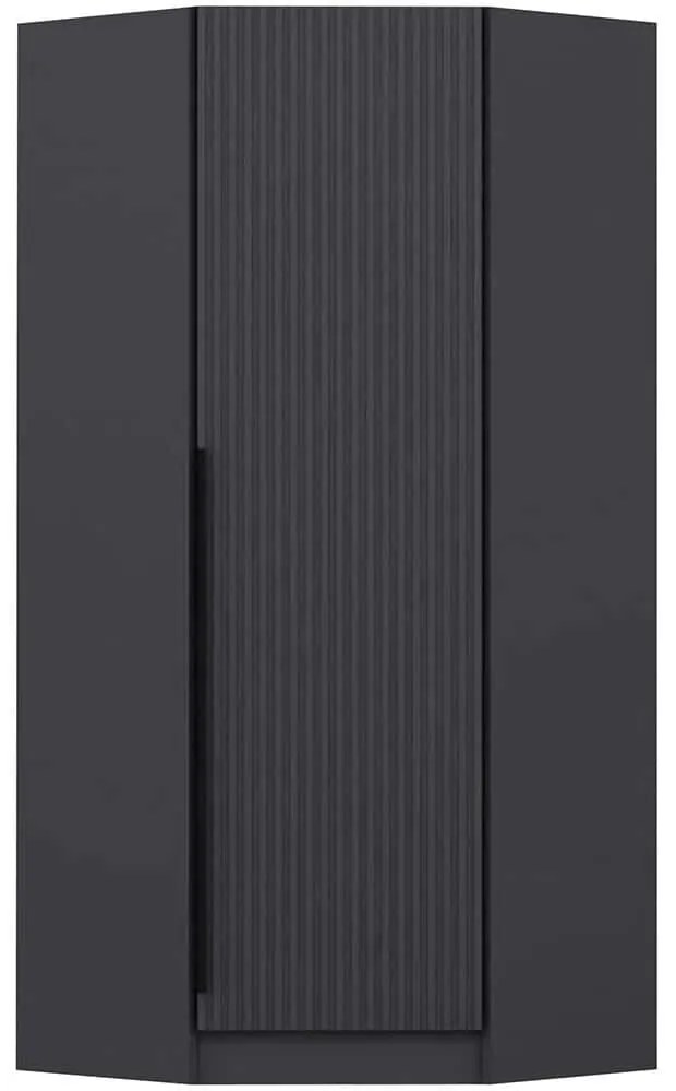 Ντουλάπα Μονόφυλλη Γωνιακή Kale Plus 506MNR2216 74x52x210cm Anthracite Μονόφυλλη