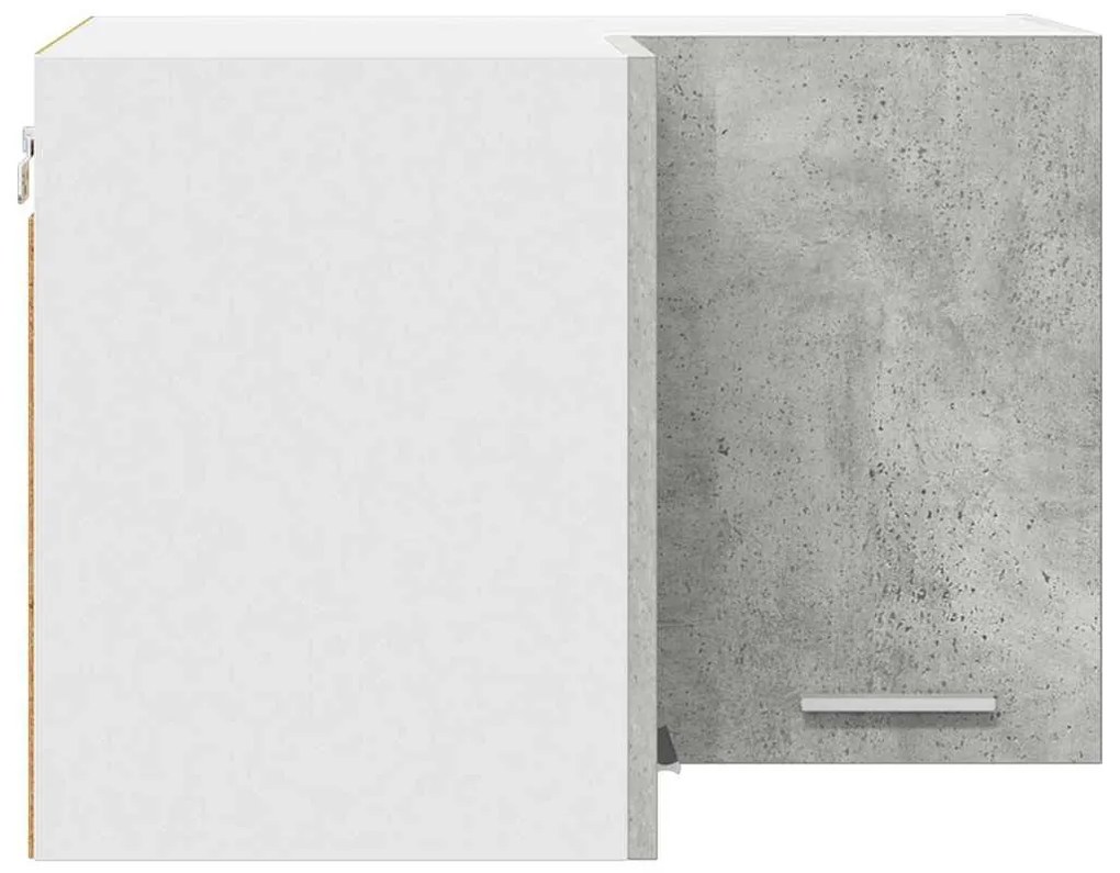 vidaXL Κρεμαστό ντουλάπι Σκυρόδεμα Γκρι και Λευκό 57 x 57 x 40 εκ.