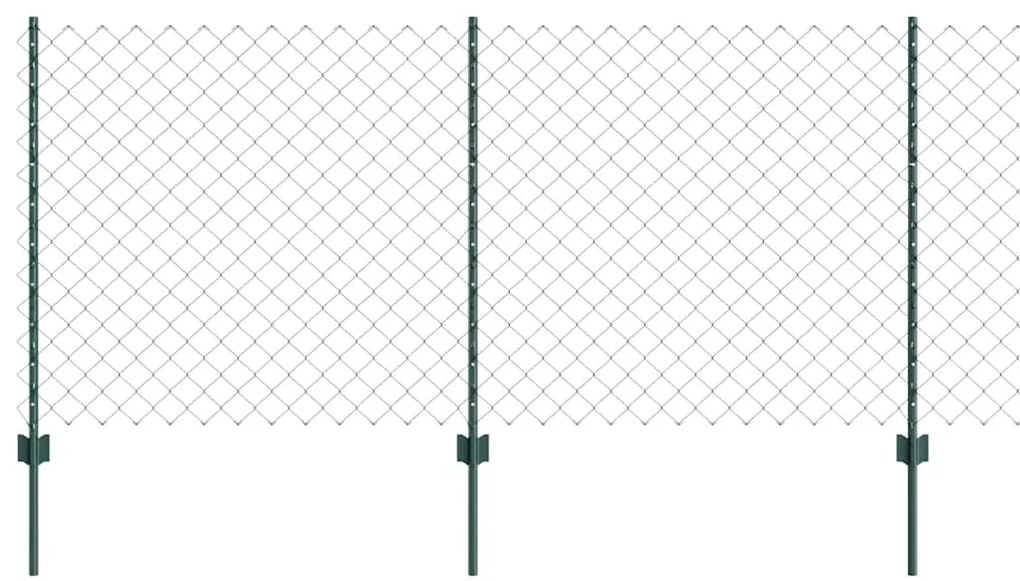 vidaXL Τεντώτο με στήριγμα Πράσινο 1 x 25 m Ατσάλι