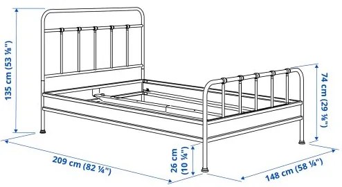 STJARNO σκελετός κρεβατιού, 140x200 cm 295.634.24