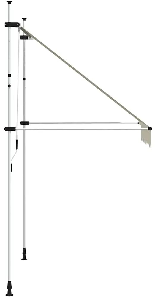 vidaXL Τέντα Συρόμενη Χειροκίνητη Κρεμ 200 εκ.