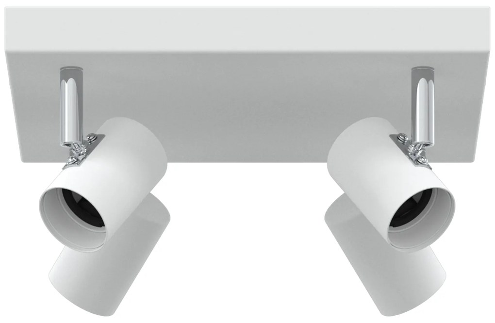 vidaXL Ceiling Spotlight 4 Way Adjustable Λευκό E27