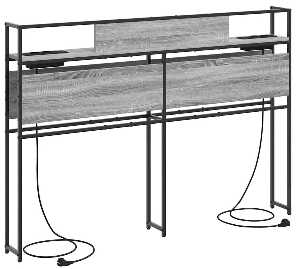 vidaXL Κεφαλάρι Αποθήκης Γκρι sonoma 120 cm Επεξεργασμένο ξύλο