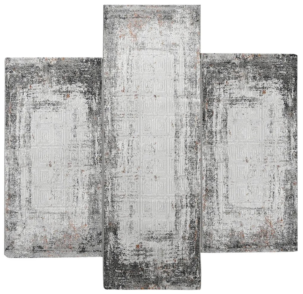 Χαλιά Κρεβατοκάμαρας (Σετ 3τμχ) Polcarpet Venice Merry 343 Multi Grey
