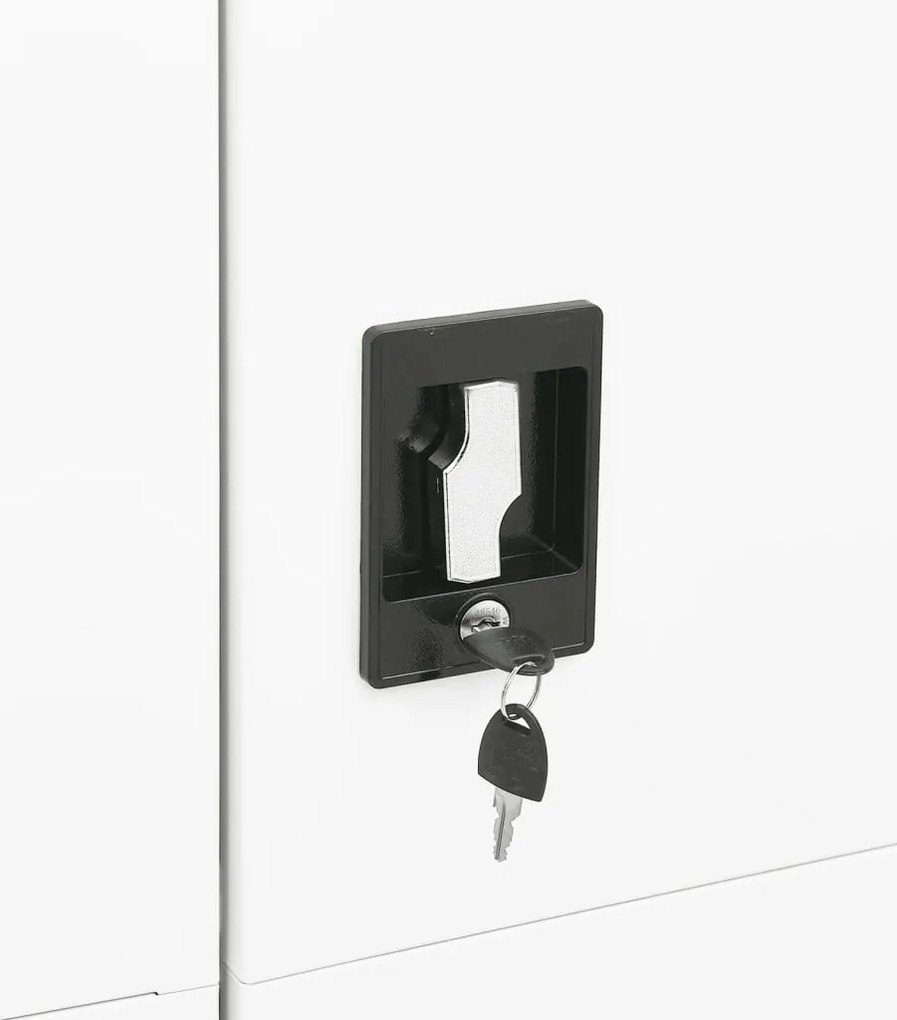 vidaXL Φοριαμός Λευκός 90 x 40 x 180 εκ. Ατσάλινος