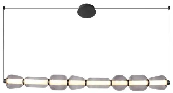 Κρεμαστό Φωτιστικό Οροφής 120cm LED 37W IP20 3000K Zambelis-23066-Μαύρο 23066