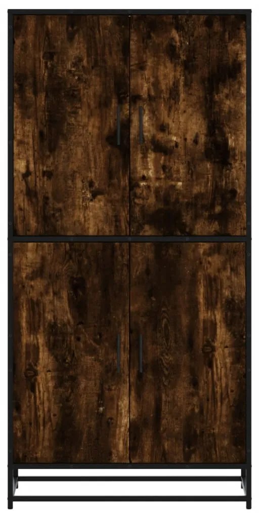 vidaXL Highboard Καπνιστή δρυς 68x35x139 cm Κατασκευασμένο ξύλο