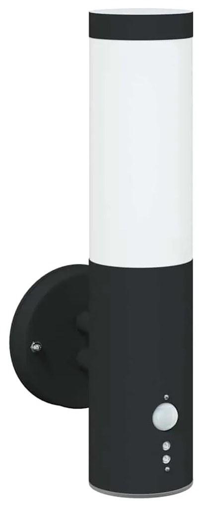 vidaXL Φωτιστικό Τοίχου Για Εξωτερικούς Χώρους Μαύρο 15 x 7,5 x 33 εκ