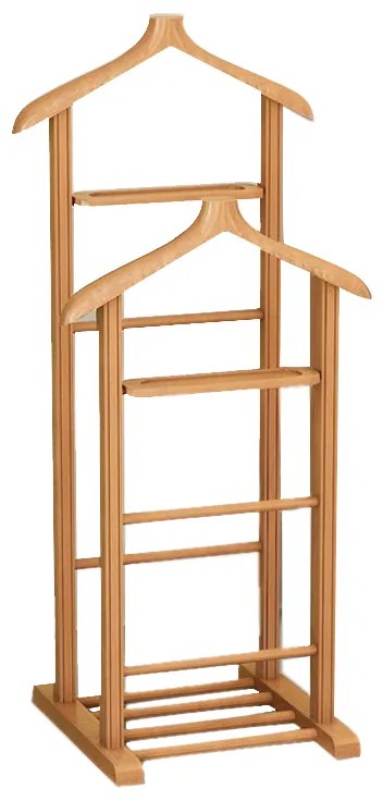 Επιδαπέδια κρεμάστρα Beta II Megapap ξύλινη χρώμα φυσικό 48x35x120εκ.