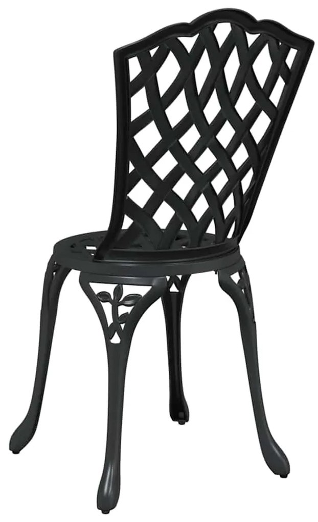 vidaXL Καρέκλα Κήπου 2 pcs Μαύρο 55 x 56.5 x 91εκ Αλουμίνιο