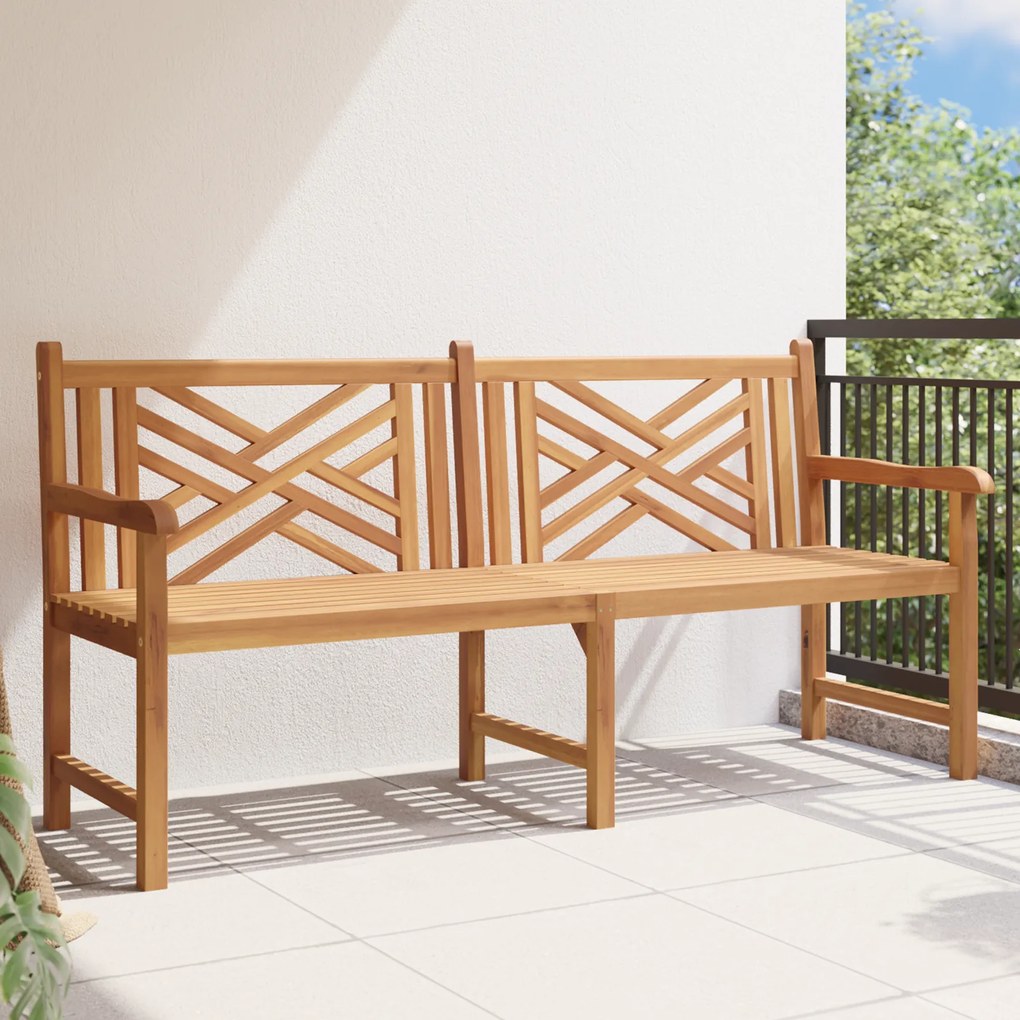 vidaXL Παγκάκι κήπου Καφέ 228 x 60 x 90 εκ Μασίφ ξύλο teak