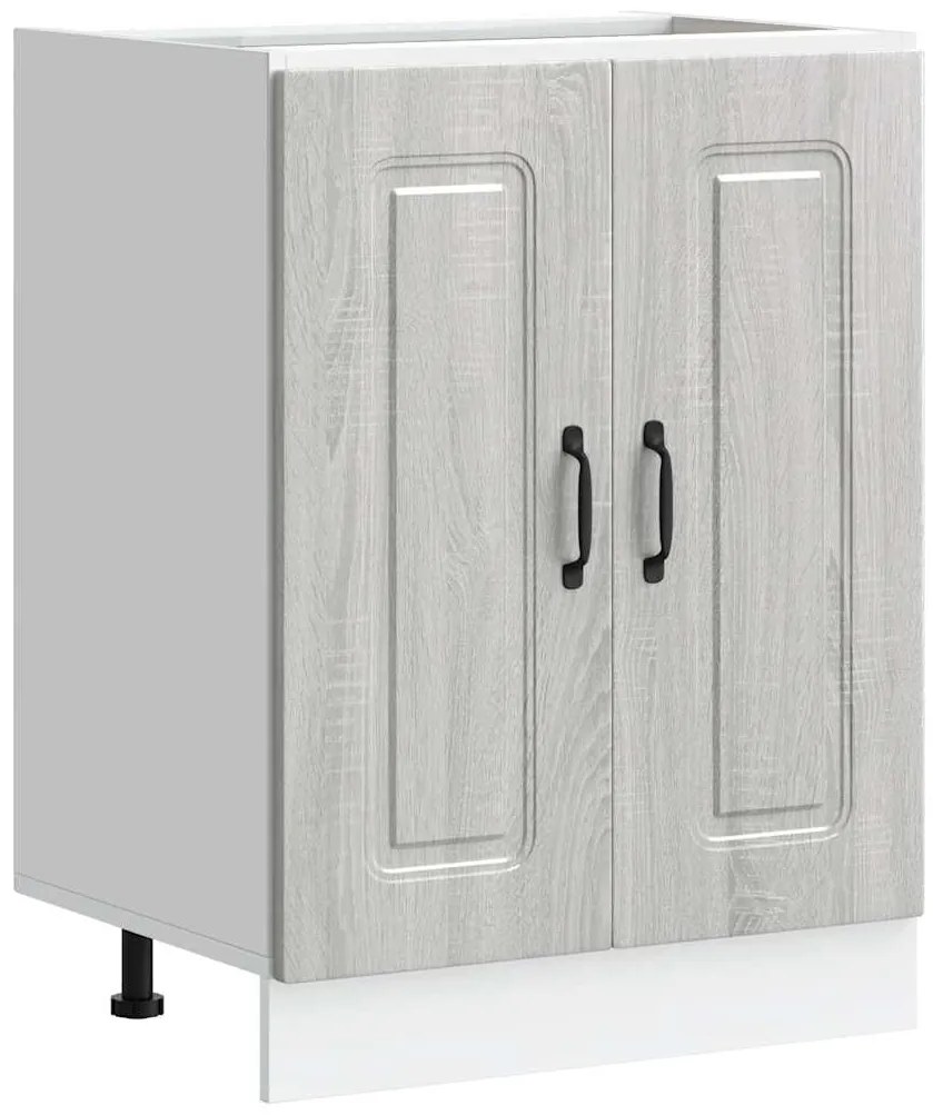vidaXL Ντουλάπι βάσης νεροχύτη Kalmar Γκρι Sonoma 60x46x81,5 εκ.