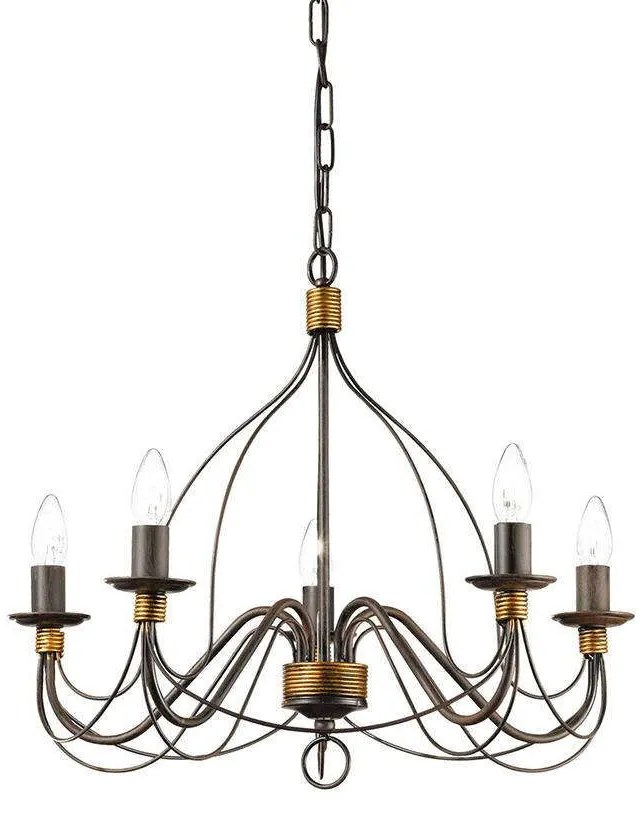 Φωτιστικό Οροφής Corte 057187 64x75/105cm 5xE14 40W Bronze Ideal Lux