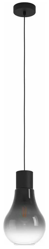 Φωτιστικό Οροφής 43129 Chasely 1/E27 Black-Grey Eglo Metal, Glass