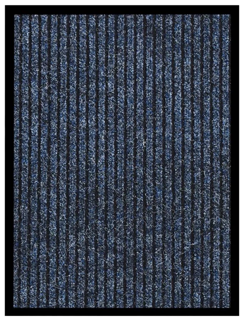 vidaXL Πατάκι Εισόδου Ριγέ Μπλε 40 x 60 εκ.