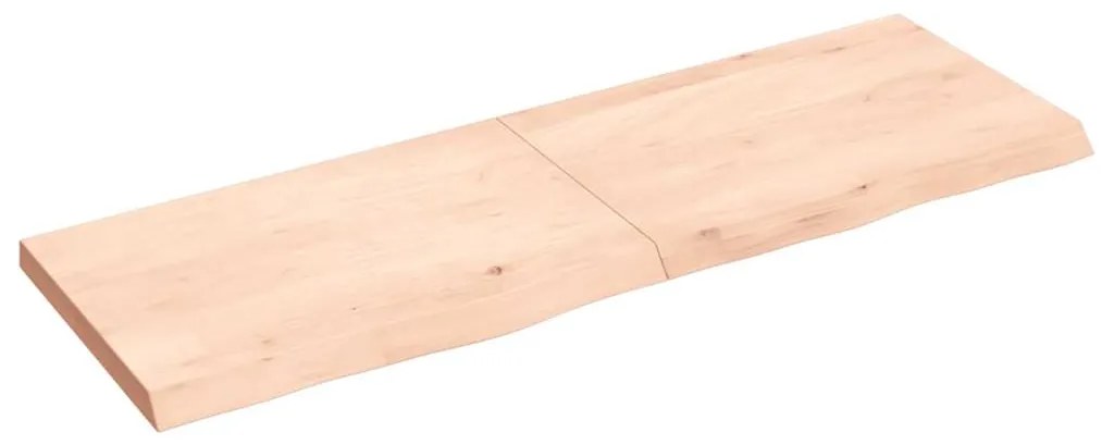 vidaXL Ράφι Τοίχου 120x40x(2-4) εκ. από Ακατέργαστο Μασίφ Ξύλο Δρυός