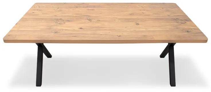 Τραπέζι Jeremy Megapap Mdf - μεταλλικό χρώμα ακακίας 200x100x75εκ.