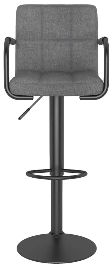 vidaXL Σκαμπό Μπαρ Ανοιχτό Γκρι Υφασμάτινο