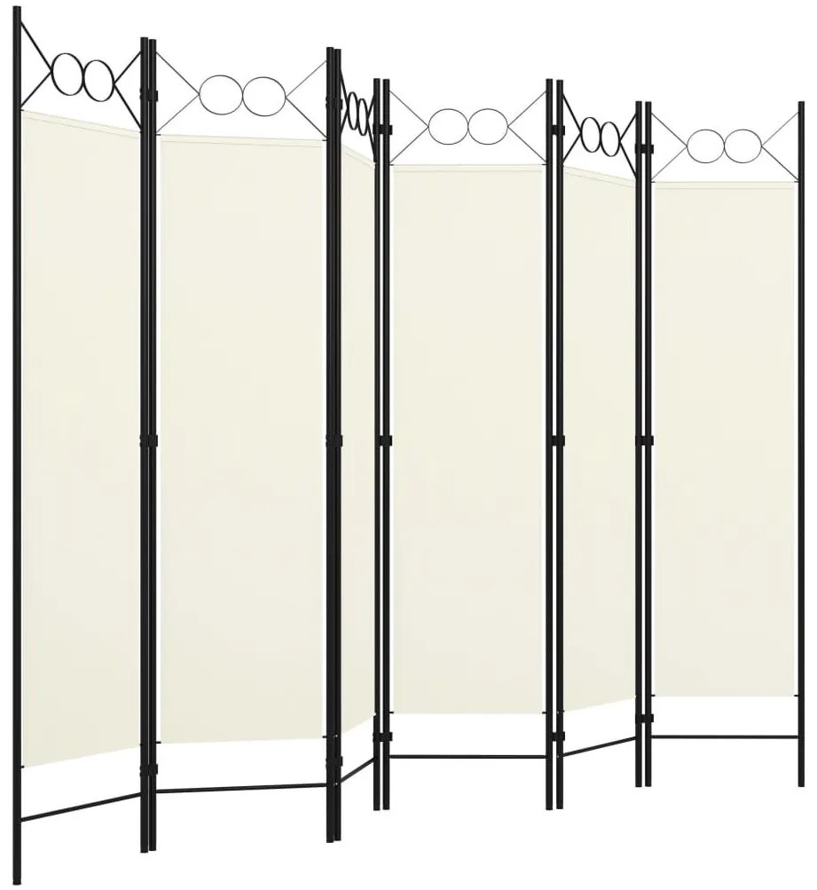 Διαχωριστικό Δωματίου με 6 Πάνελ Λευκό 240 x 180 εκ. - Λευκό
