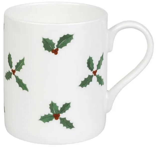 ΜΕΓΑΛΗ ΚΟΥΠΑ ΠΟΡΣΕΛΑΝΗΣ FINE BONE CHINA 425ml SOPHIE ALLPORT - HOLLY &amp; BERRY (WHITE)