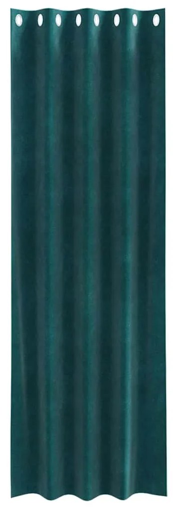 vidaXL Κουρτίνες 2 pcs Σκούρο πράσινο 140 x 225 cm Βελούδο
