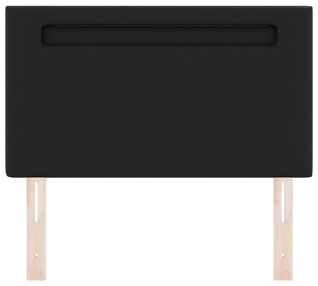 vidaXL Κεφαλάρι Επιτοίχιο με κεφαλάρι Μαύρο 90 cm PVC
