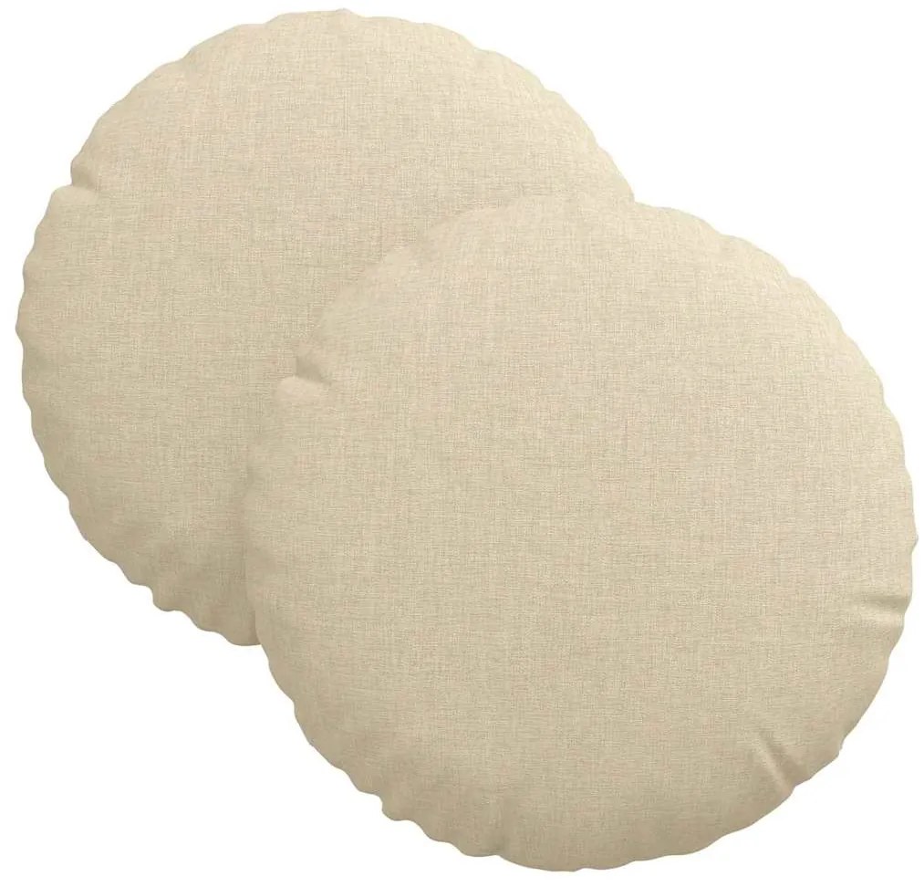 vidaXL Μαξιλάρια καθισμάτων 2 pcs Κρεμ Ø30 x 13 εκ ύφασμα