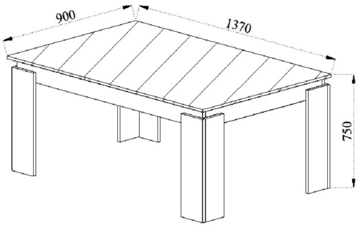 Τραπεζαρία VIKI Wenge-Λευκό με εφέ Μάρμαρο 137x90x75cm - IR-VIKICHOCOWHITE