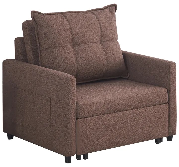 Intrahome Πολυθρόνα-κρεβάτι Barzene Intrahome καφέ ύφασμα 96x83x75εκ | SKU: INTRAPA-458111118