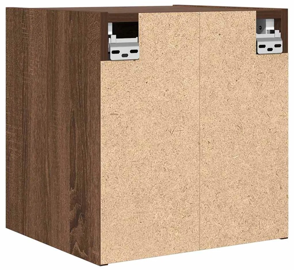 Κομοδίνο Επιτοίχιο Καφέ Δρυς 38x34x40 εκ. 861259