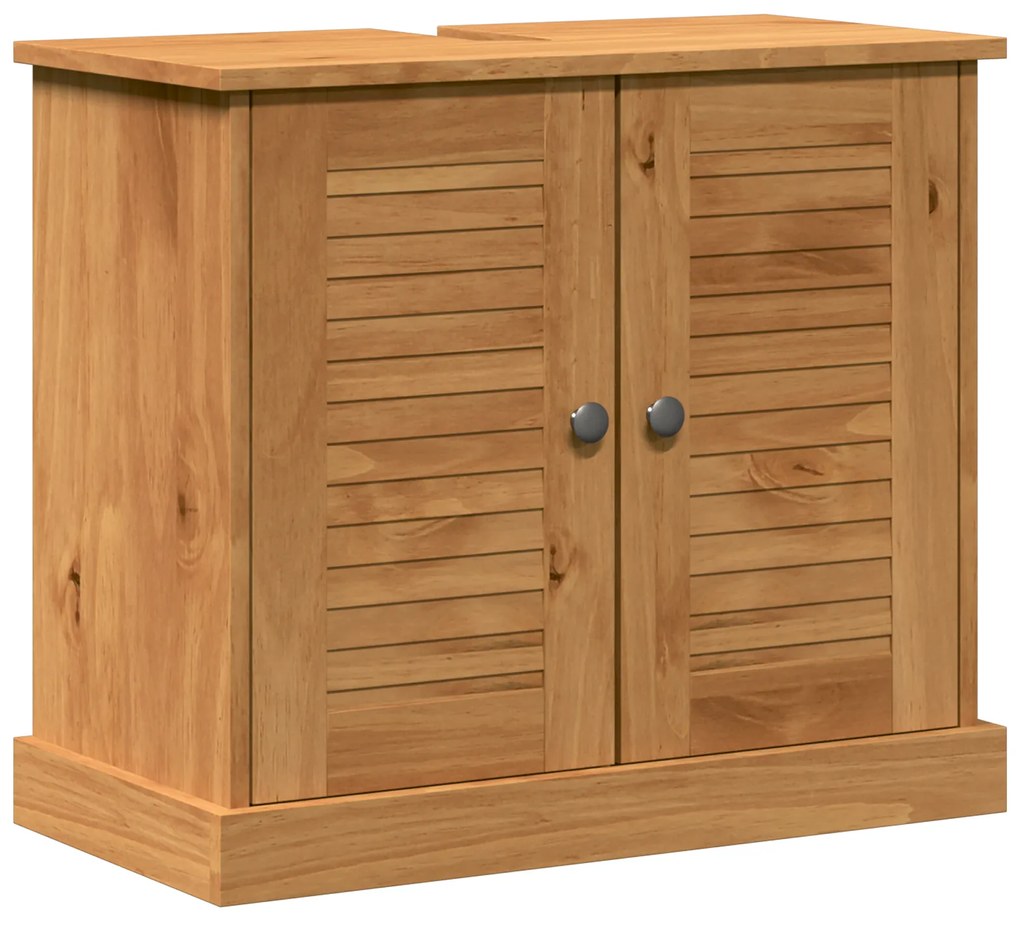 vidaXL Σετ Επίπλων Μπάνιου με συρτάρι 4 pcs καφέ μελί 37 x 34 x 110 εκ