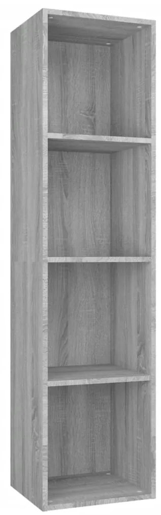 vidaXL Βιβλιοθήκη/Έπιπλο Τηλεόρασης Γκρι Sonoma 36x30x143εκ Επεξ. Ξύλο