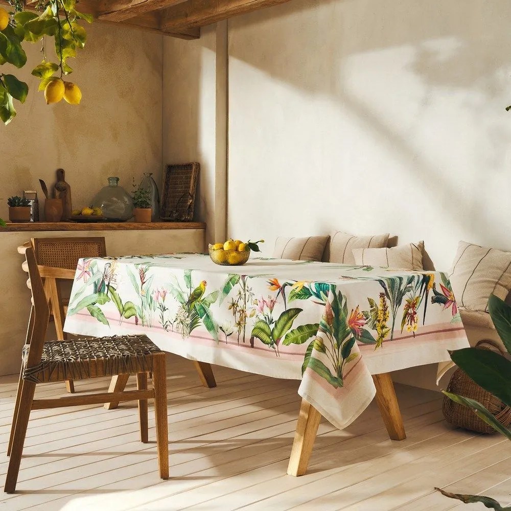 Τραπεζομάντηλο Roselyn 307 Multi Gofis Home 135Χ135 Βαμβάκι-Πολυέστερ