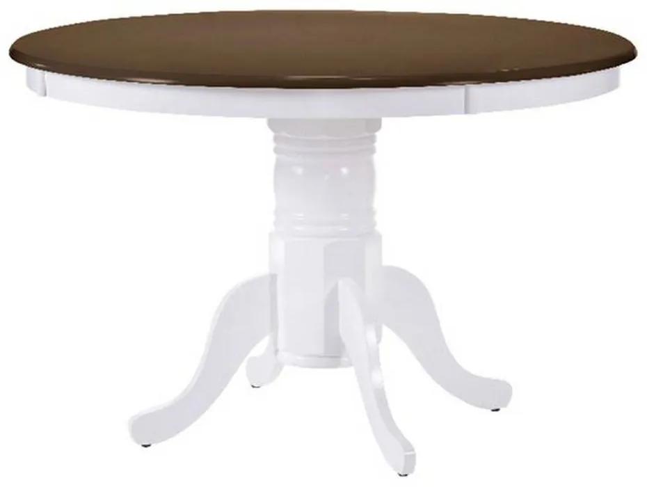 Τραπέζι Nirvana White/Wallnut Ε7059,5 D. 106 x75cm Mdf