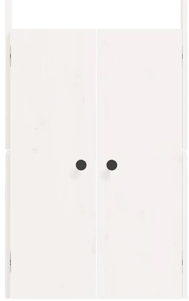 vidaXL Πόρτες Κουζίνας Εξ. Χώρου 2 τεμ. Λευκές 50x9x82 εκ. Μασίφ Πεύκο