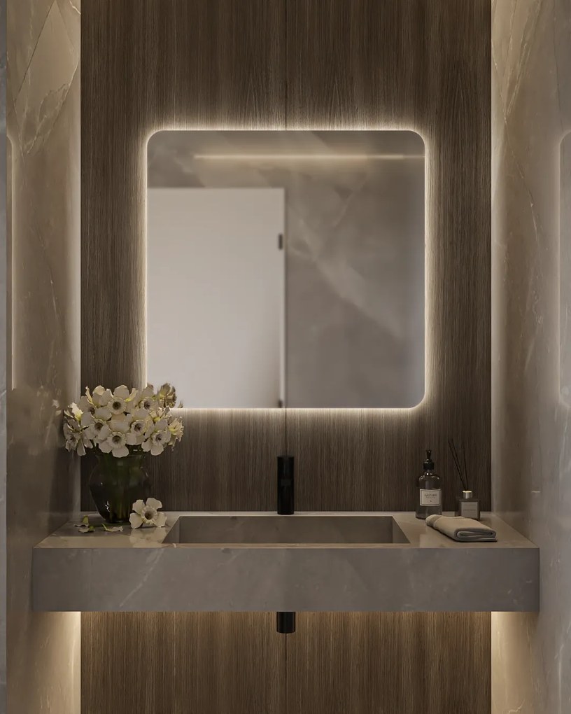 Καθρέπτης τοίχου 80x80εκ. Curved της Project Mirrors